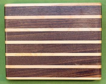 Board #987 Sandwich / Bagel Cutting Board - Black Walnut & Maple 9" x 7 1/4" x 1 1/2" - $27.99